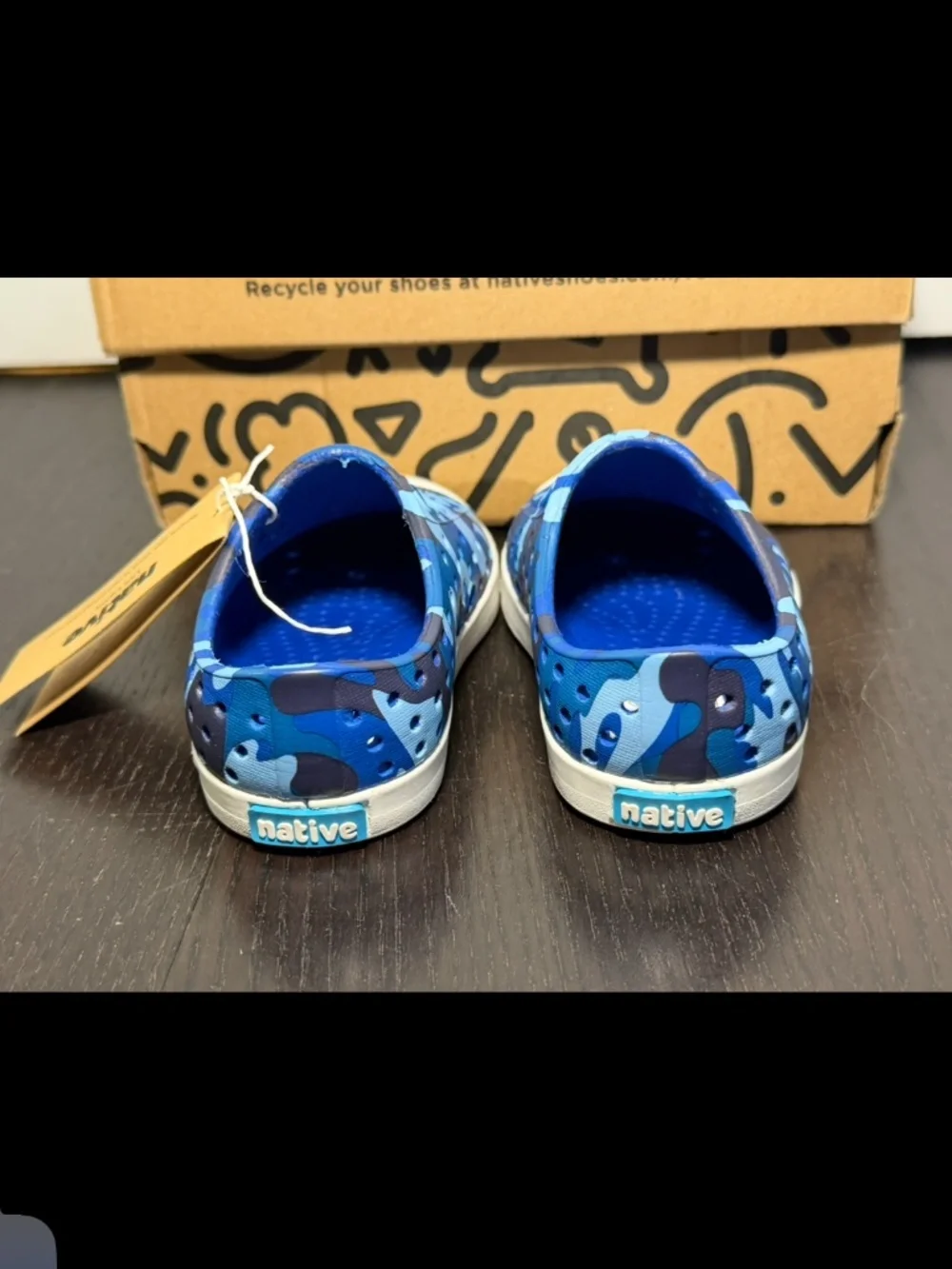 Native Jefferson Print Shoes Sky Camo/Blue/White Little Kid/Toddler US C4/EU 19